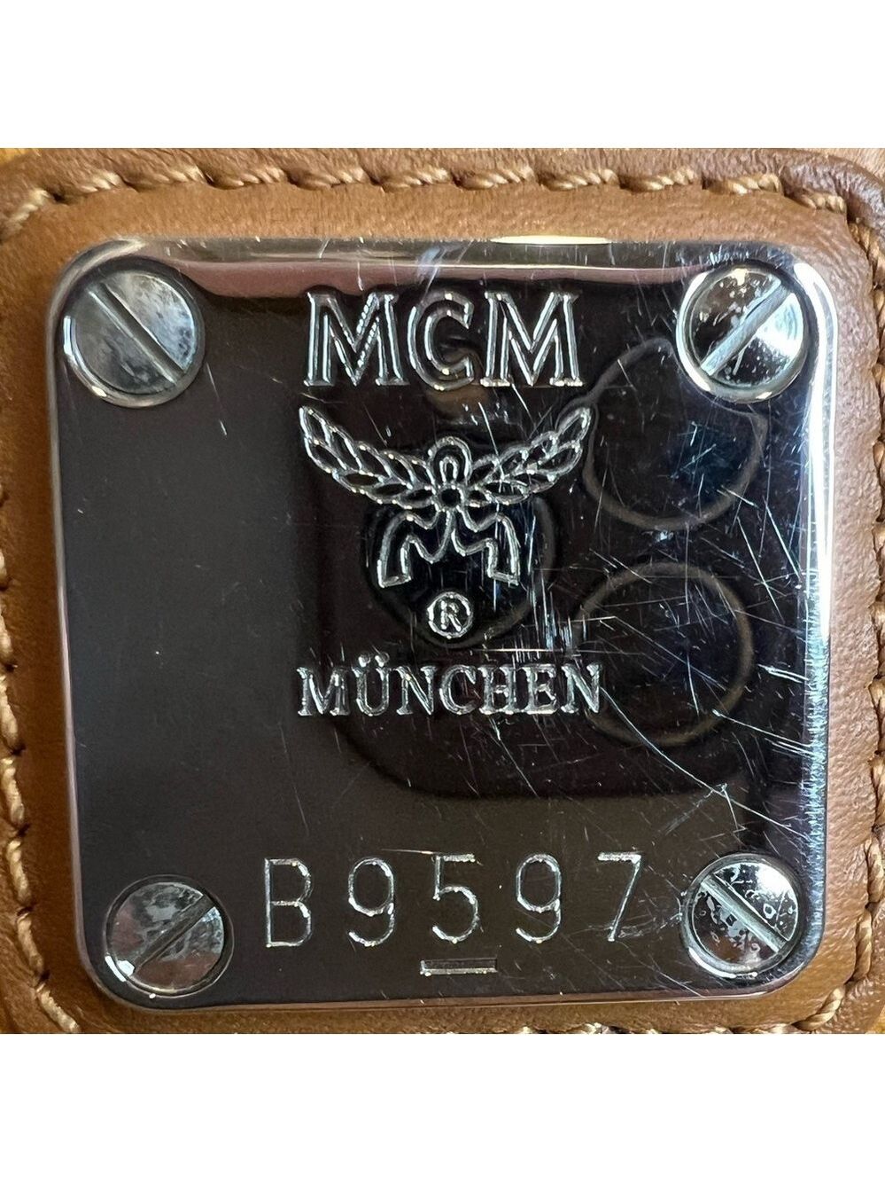 MCM COGNAC VISETOS SHOPPER TOTE BAG - Picture 15 of 15